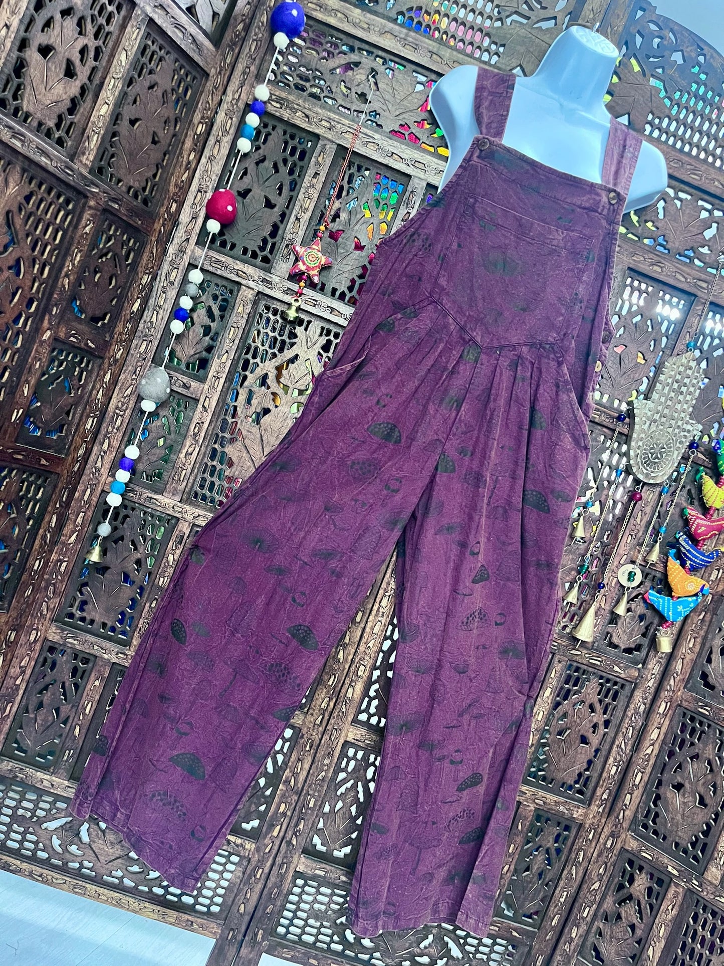 Mushroom dungarees