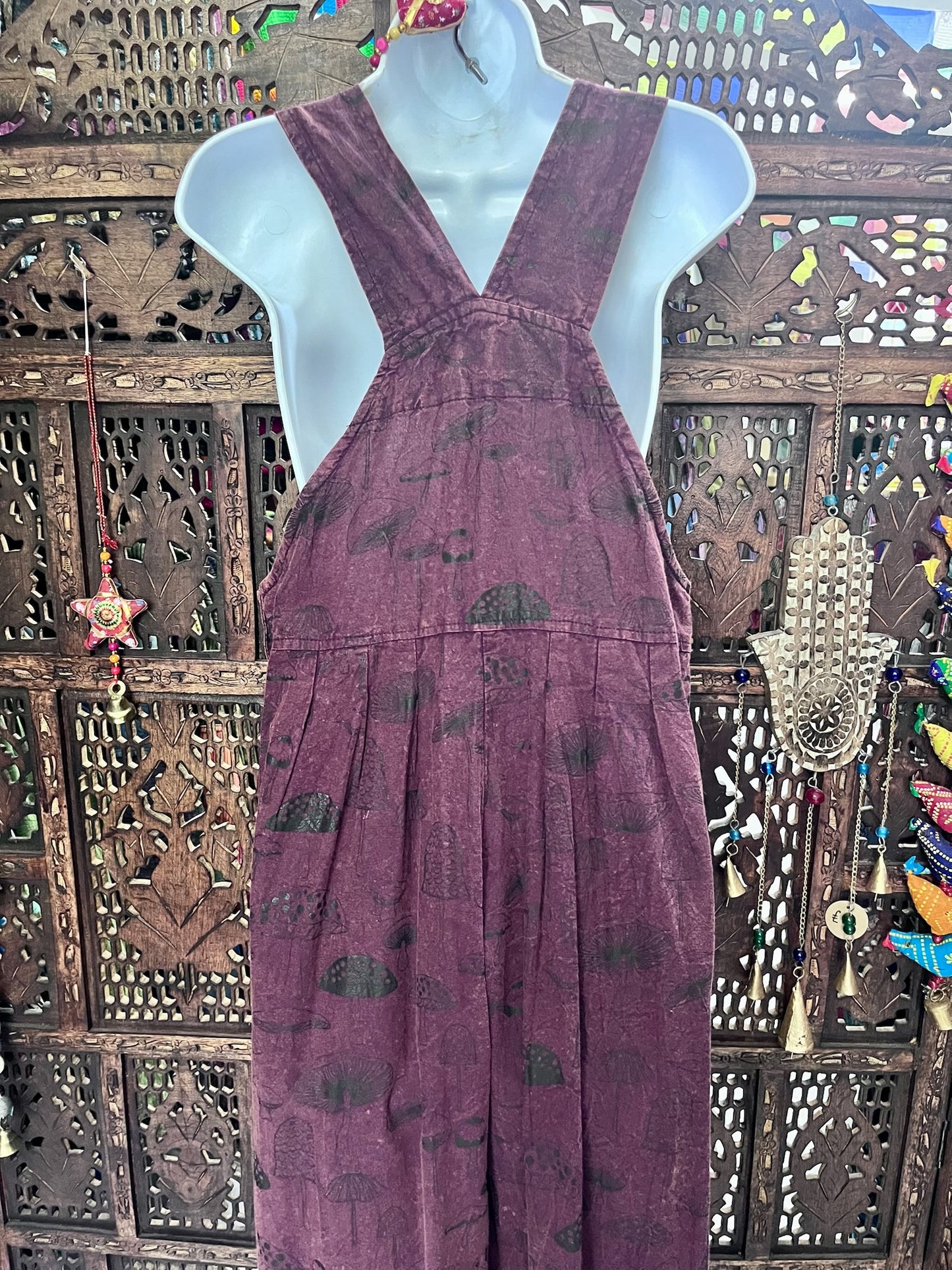 Mushroom dungarees