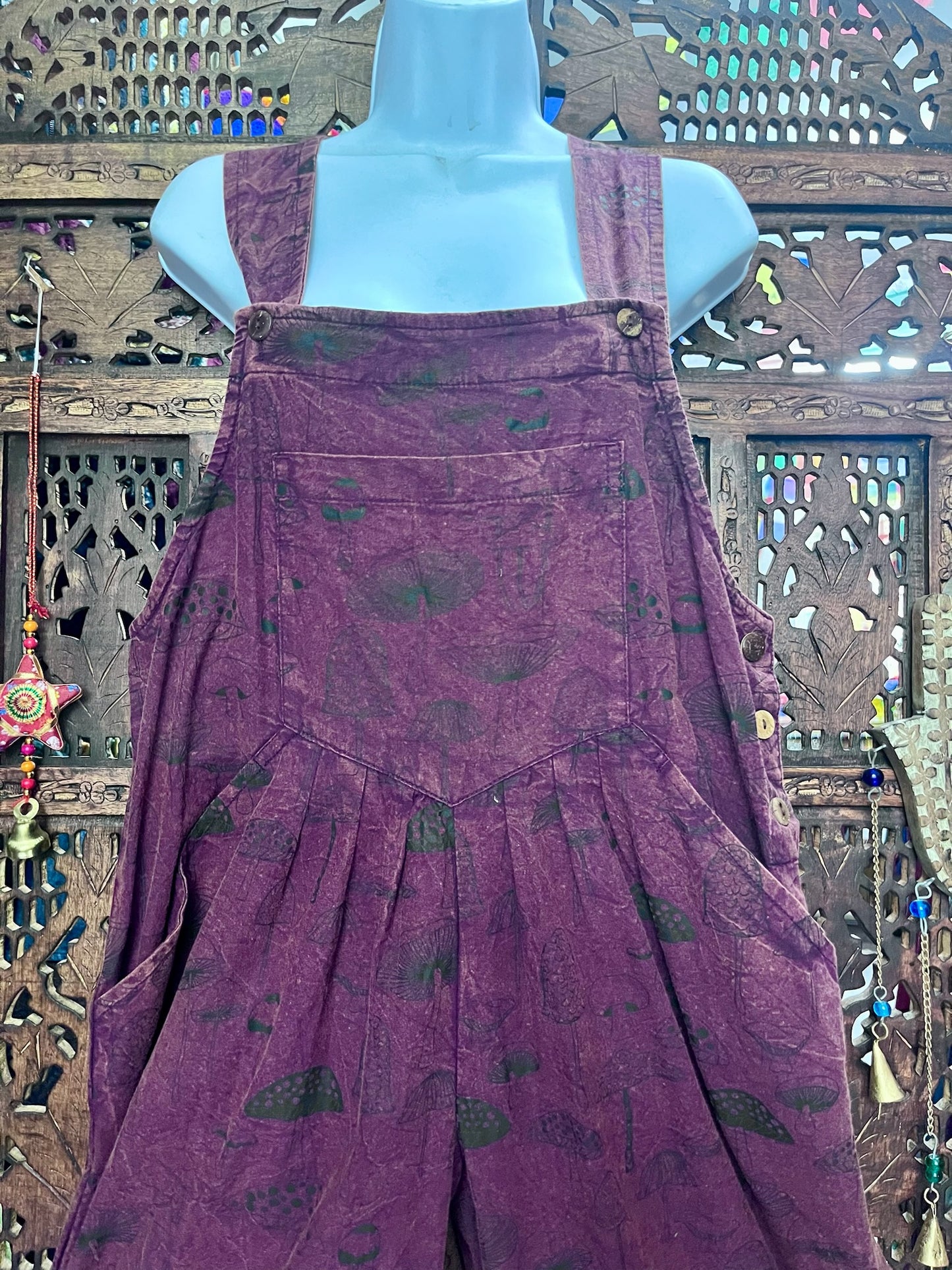 Mushroom dungarees