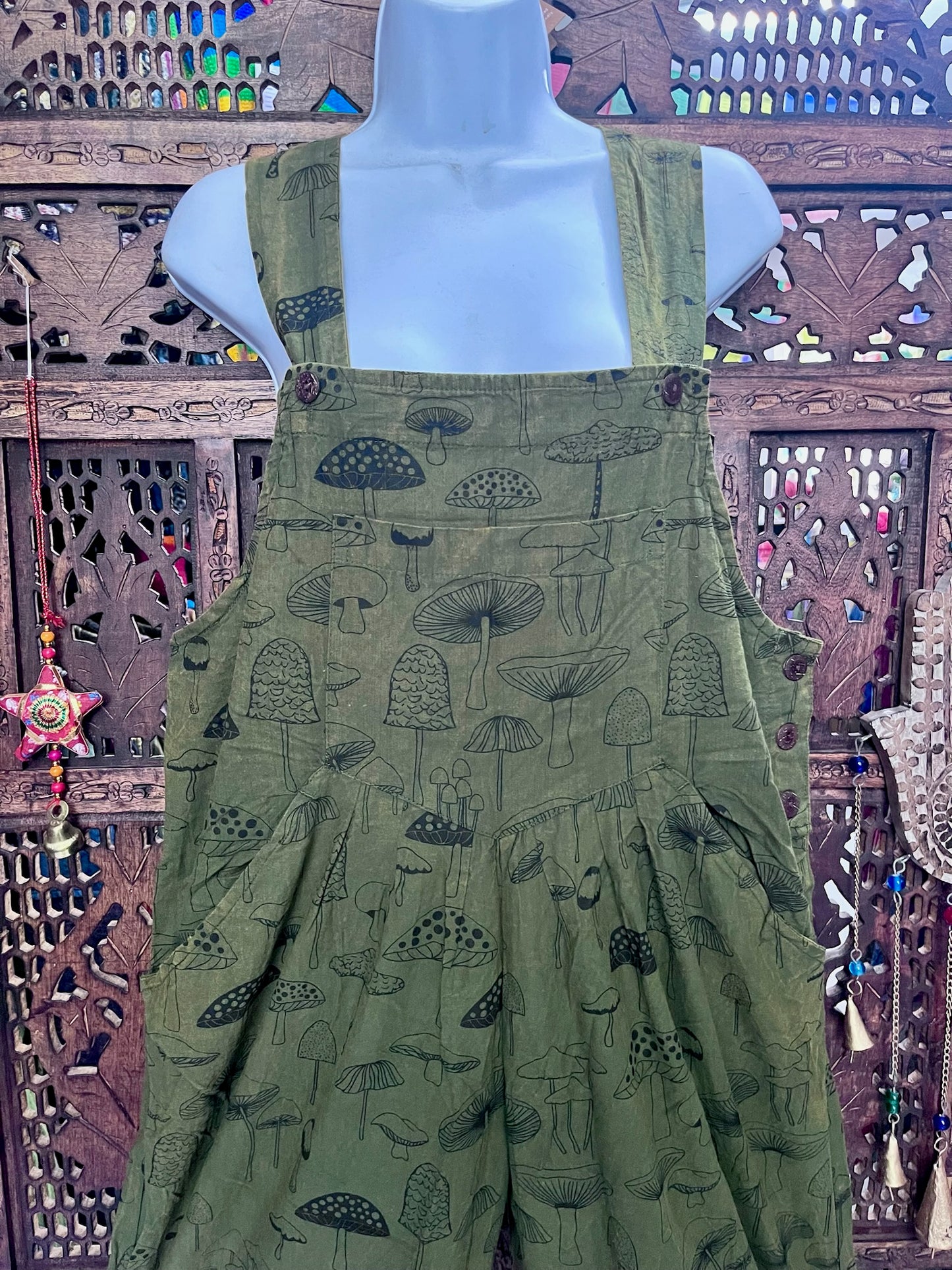 Mushroom Toadstool Dungarees