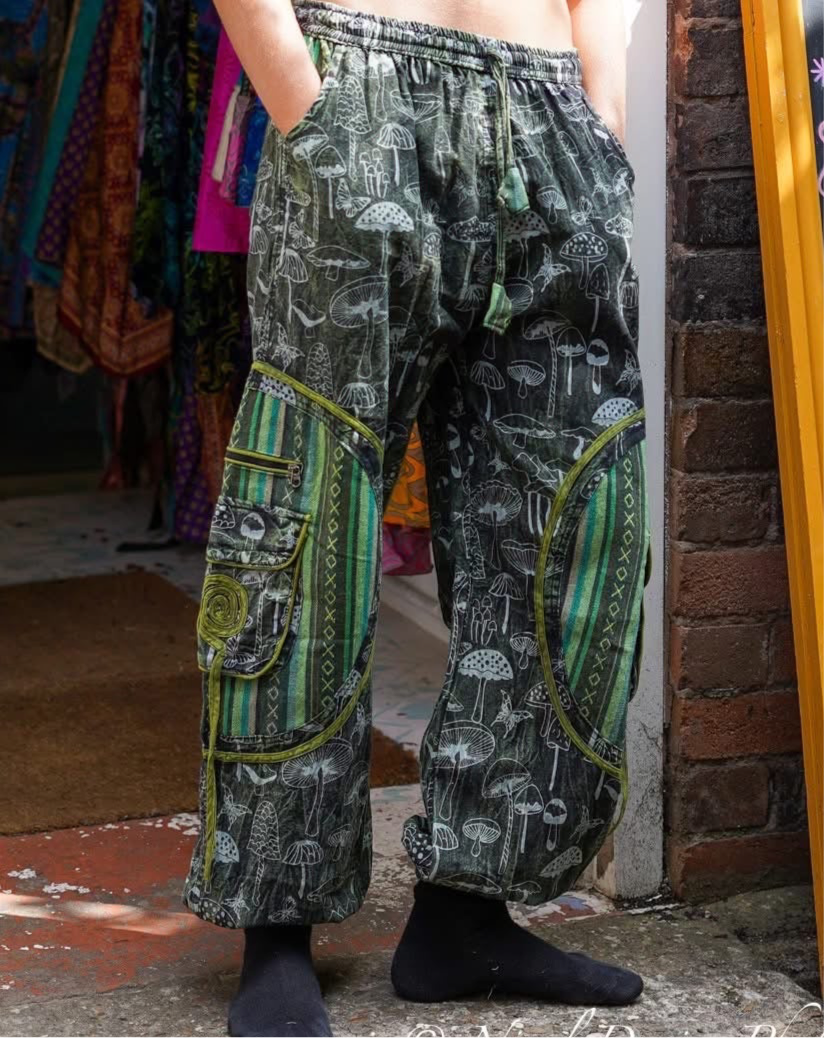 Mushroom baggy trousers