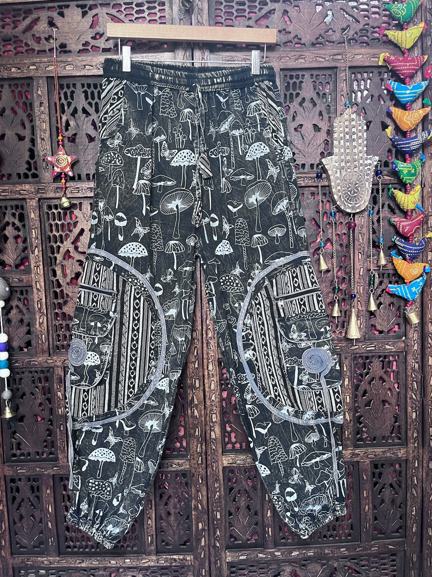 Mushroom baggy trousers