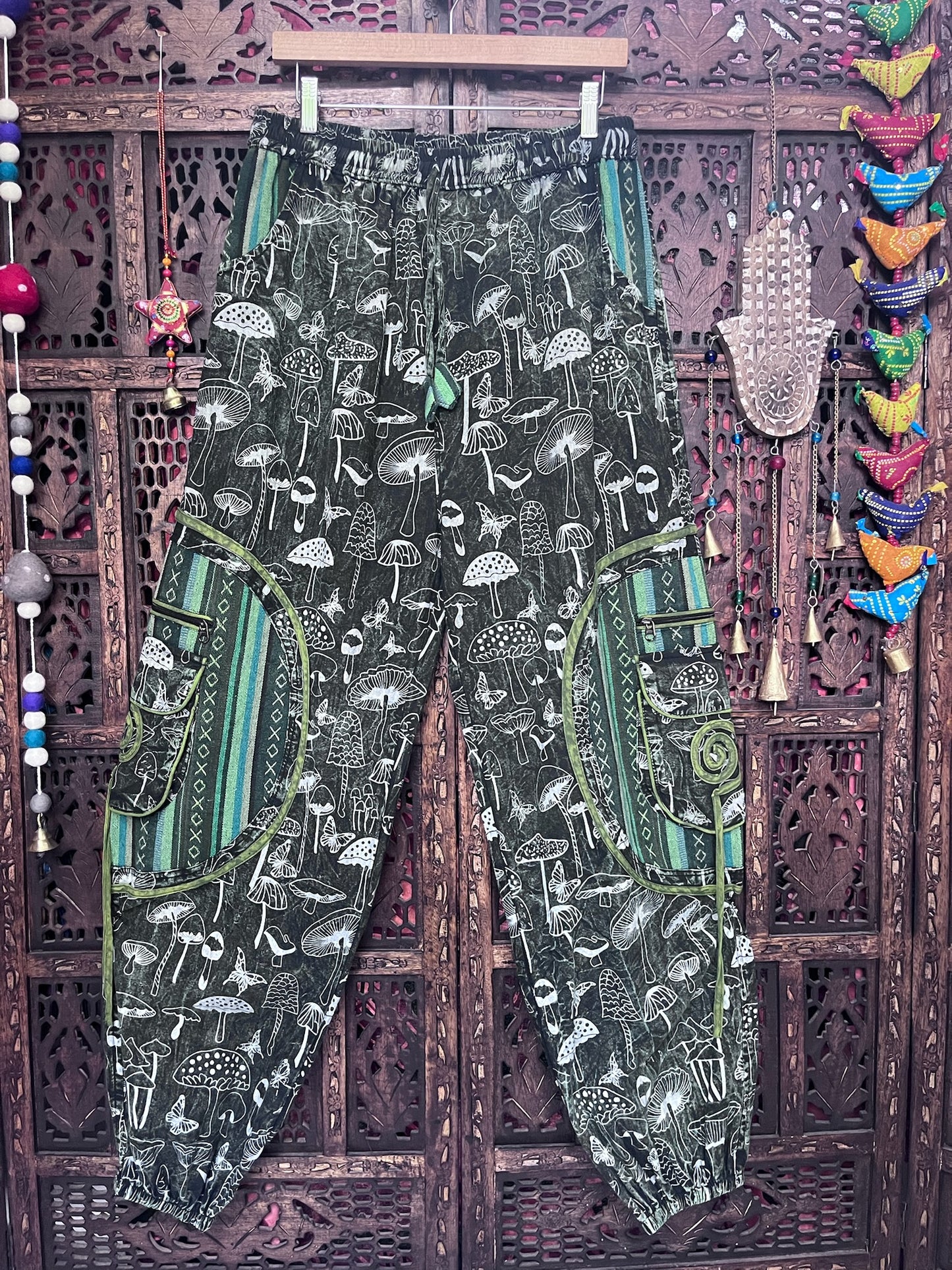 Mushroom baggy trousers