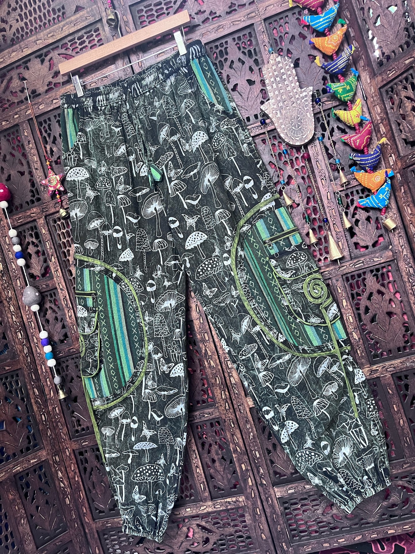 Mushroom baggy trousers
