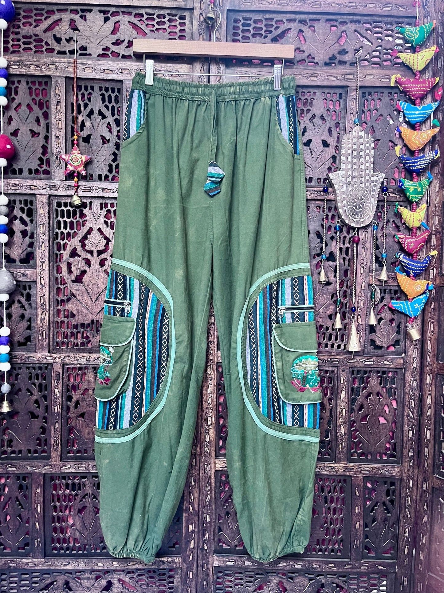 Mushroom Stonewashed baggy trousers