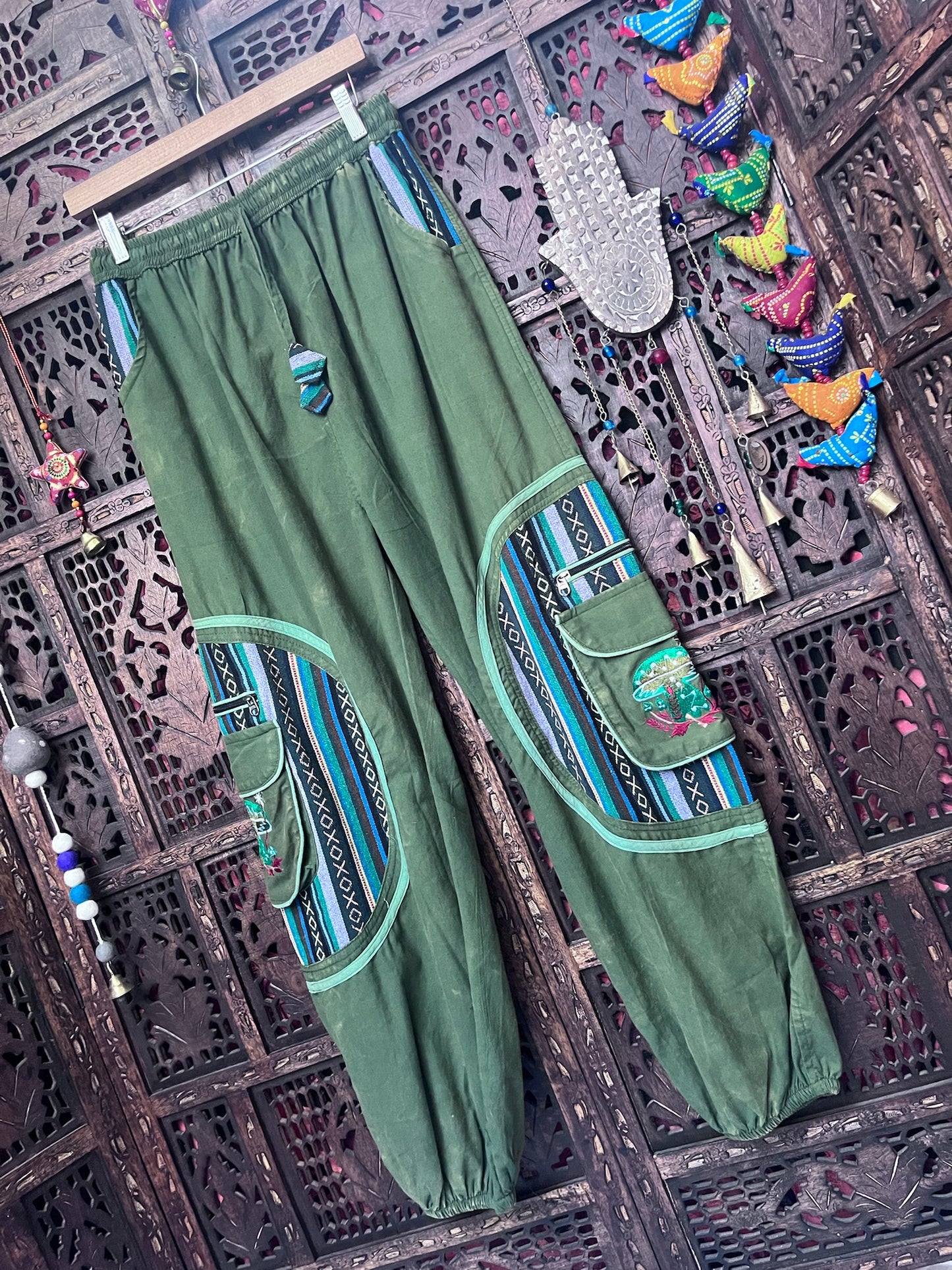 Mushroom Stonewashed baggy trousers