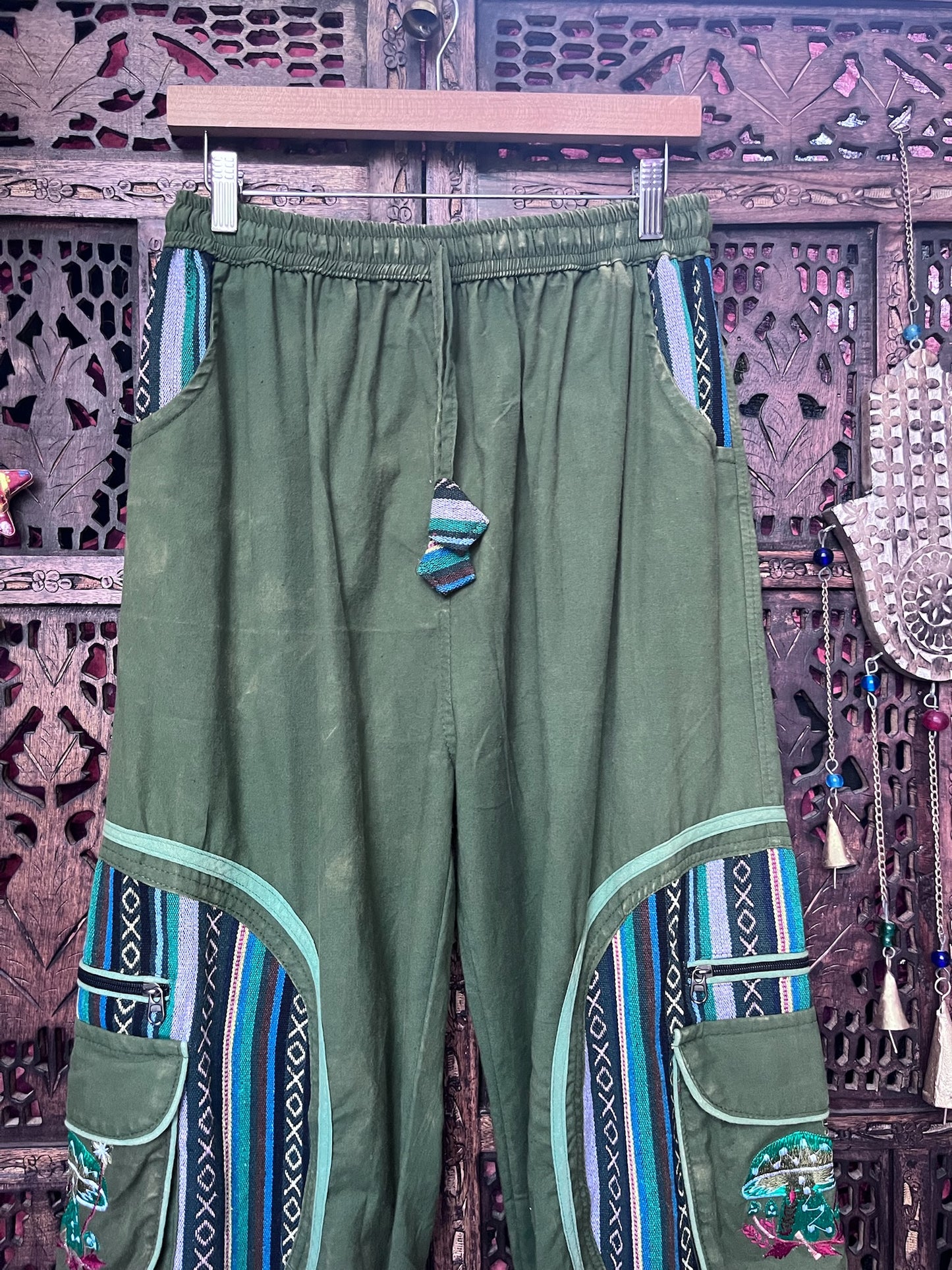 Mushroom Stonewashed baggy trousers