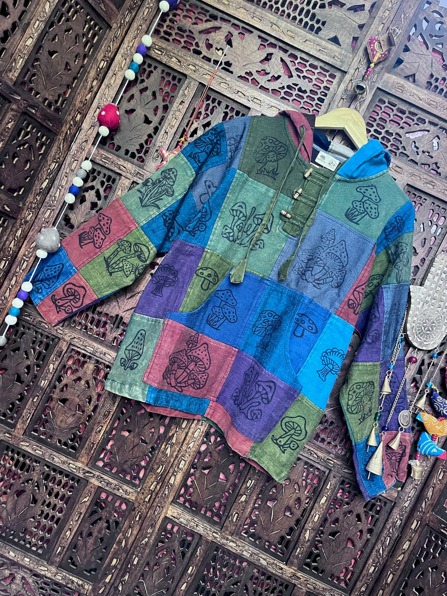 Mushroom Patchwork Hoodie