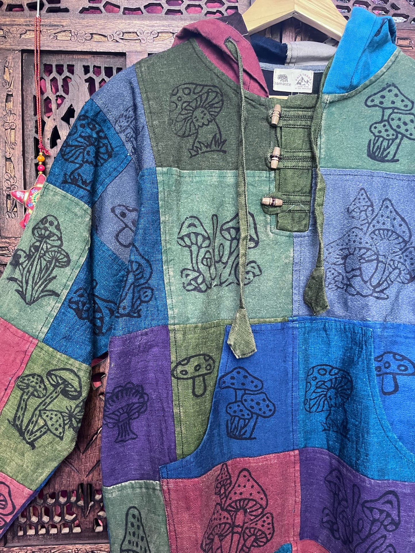 Mushroom Patchwork Hoodie