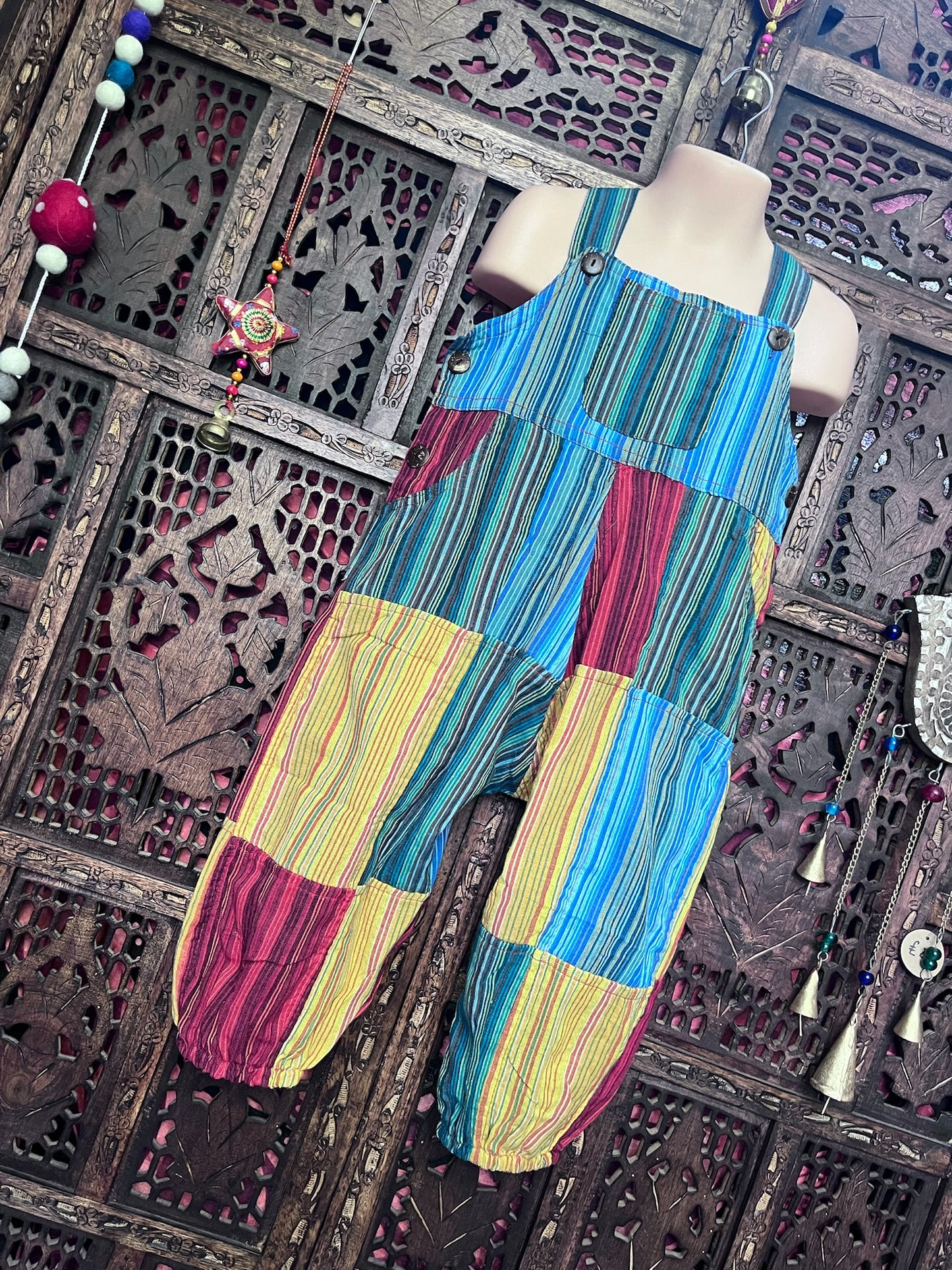 Patchwork Baby and Toddler Dungarees