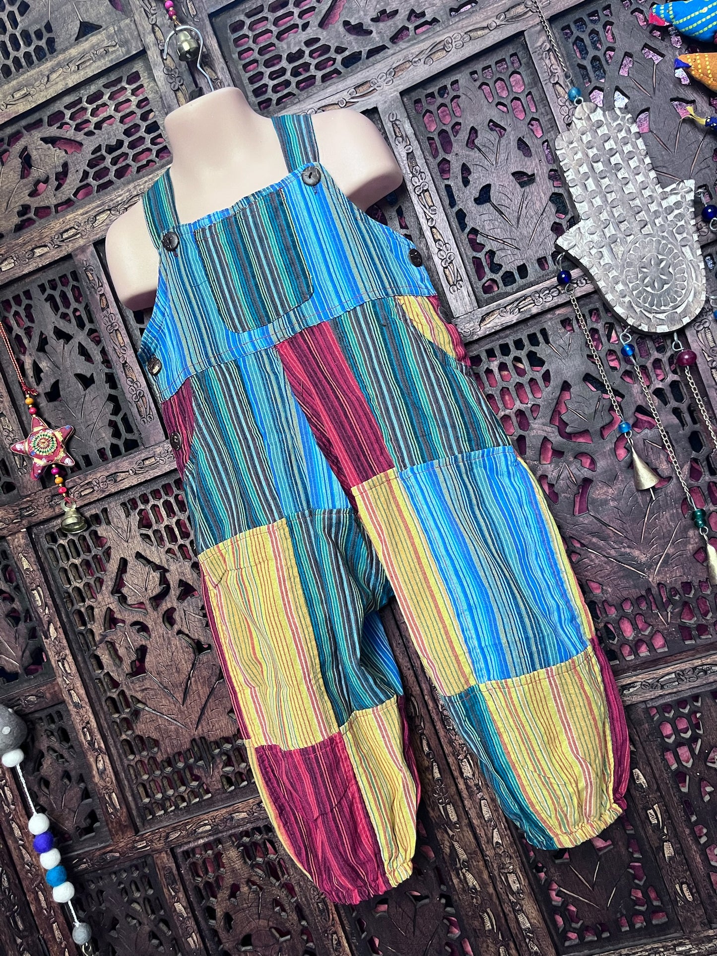 Patchwork Baby and Toddler Dungarees