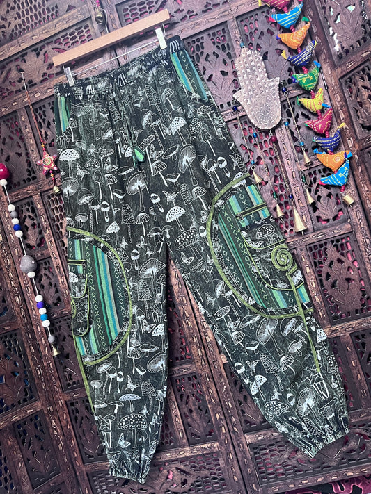 Mushroom baggy trousers