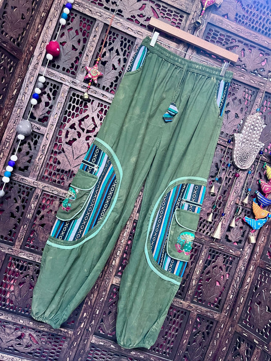 Mushroom Stonewashed baggy trousers
