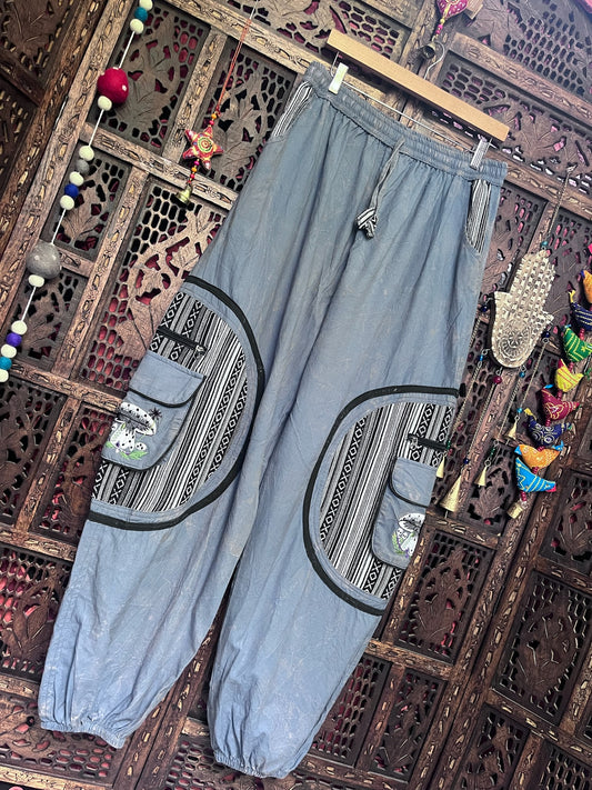 Mushroom Stonewashed baggy trousers